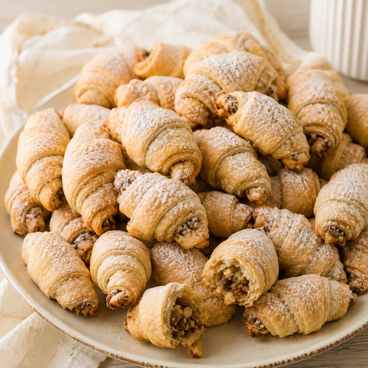 Biscoitinho Crocante de Nozes e Canela Tipo Croissant