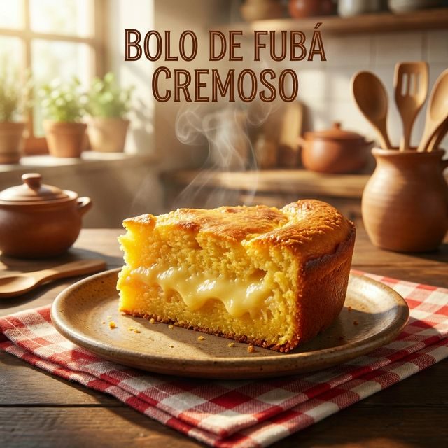 Bolo de Fubá Cremoso