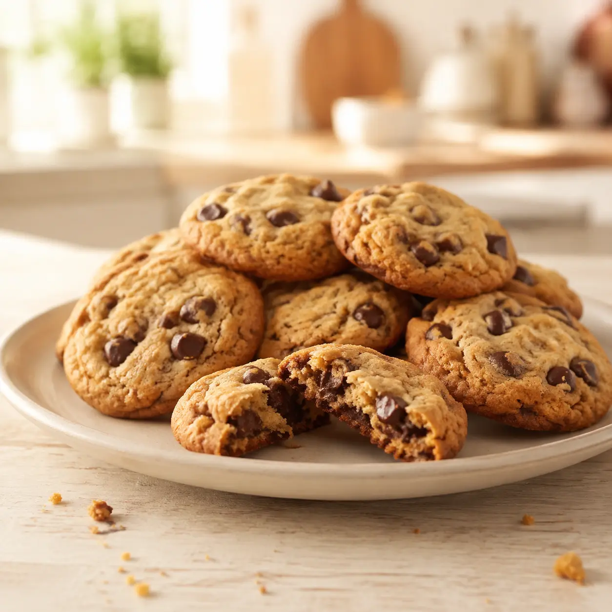 Mini Cookies Crocantes de Gotas de Chocolate