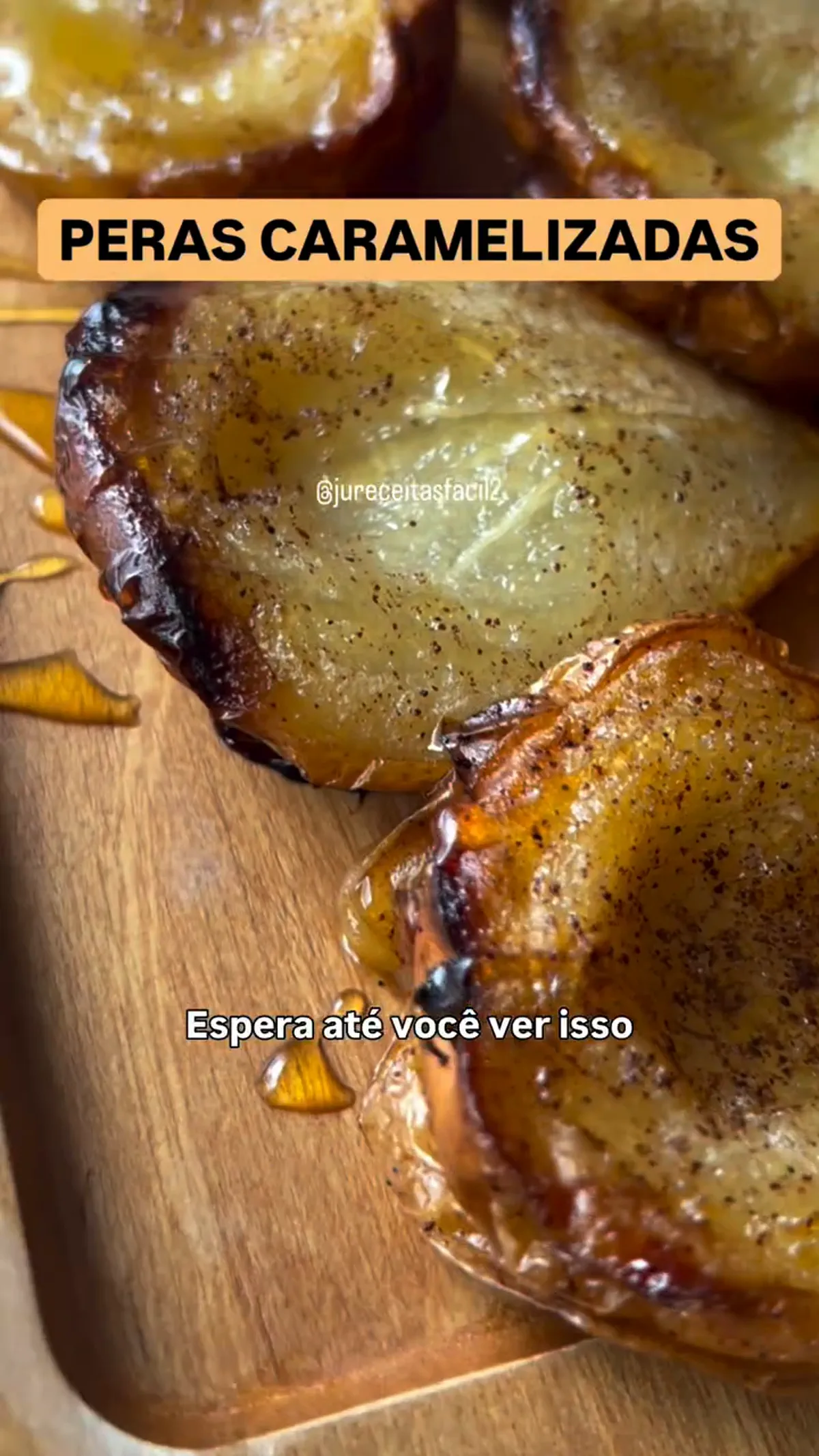 Pera Assada com Mel e Canela: A sobremesa perfeita.